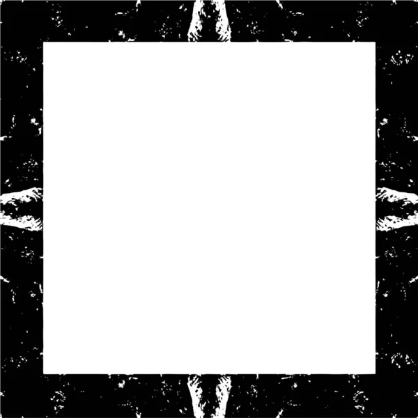 Grunge Vierkante Frame Zwarte Kleur — Stockvector