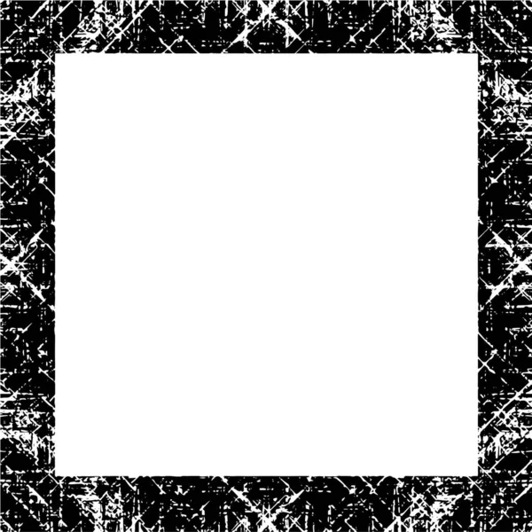 Black White Grunge Background Square Frame Empty Space — Stock Vector