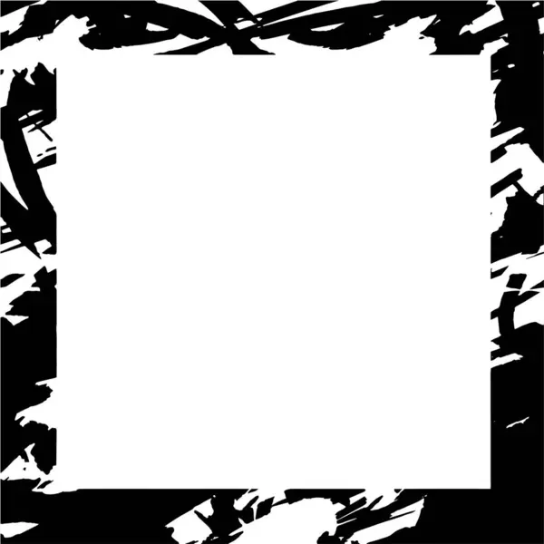 Grunge Abstracto Cuadrado Negro Sobre Fondo Blanco Ilustración Vectorial — Archivo Imágenes Vectoriales