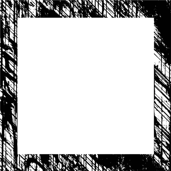 Grunge Υφή Τετράγωνο Πλαίσιο Φόντο Ασπρόμαυρη Διανυσματική Απεικόνιση — Διανυσματικό Αρχείο