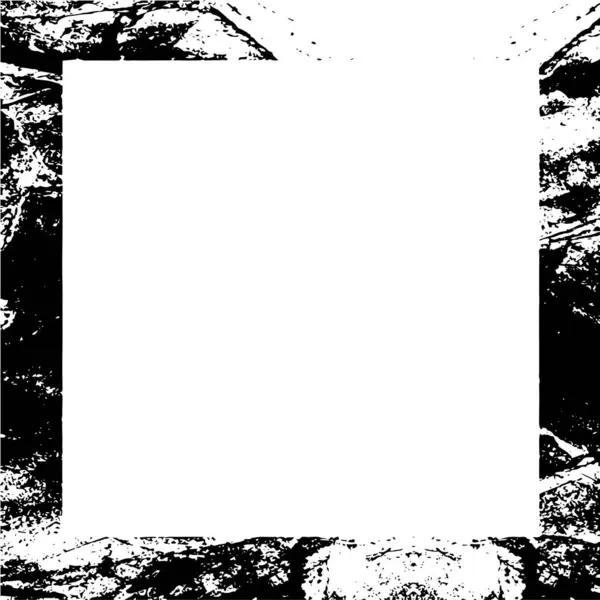 Bordo Nero Grunge Uno Sfondo Bianco Sfondo Cornice Quadrata Illustrazione — Vettoriale Stock