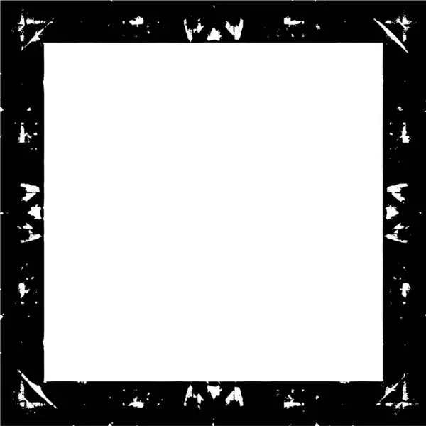 Sfondo Grunge Bianco Nero Cornice Quadrata Con Spazio Vuoto — Vettoriale Stock