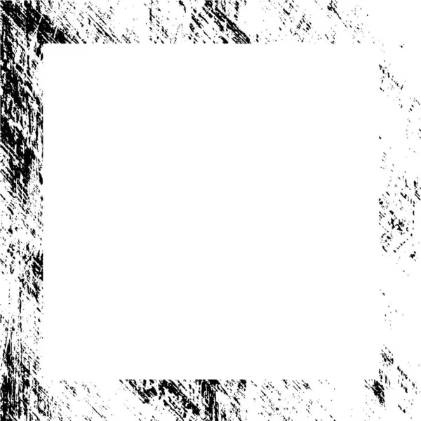 Marco Grunge Frontera Grunge Blanco Negro Textura Superposición Angustia Simplemente — Archivo Imágenes Vectoriales