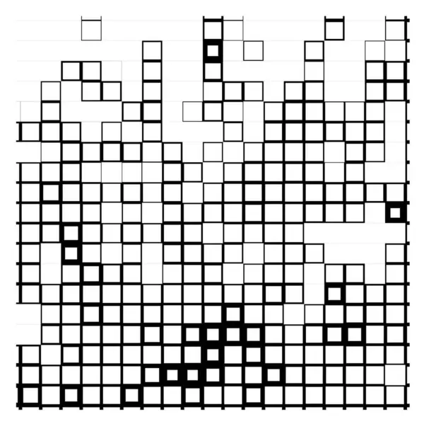 带正方形的黑白半色调背景 矢量插图 — 图库矢量图片