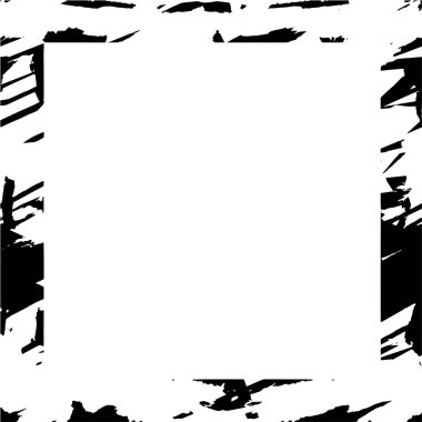 grunge desenli soyut siyah beyaz kare çerçeve
