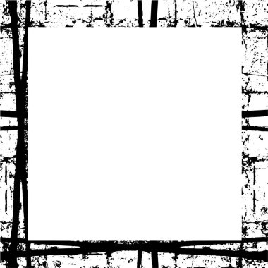 Beyaz arkaplanda grunge çerçeve, vektör illüstrasyonu