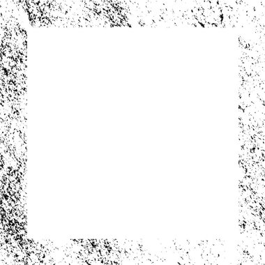 Siyah beyaz, grunge desenli soyut çerçeve