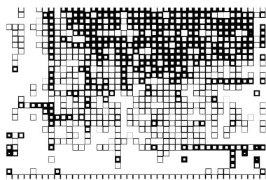 Kare dikdörtgen elementlere göre düzenlenmiş soyut mozaik. vektör mozaik kare deseni