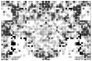 Kare dikdörtgen elementlere göre düzenlenmiş soyut mozaik. vektör mozaik kare deseni