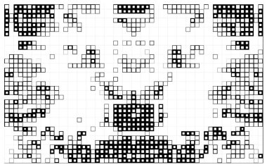 Kare dikdörtgen elementlere göre düzenlenmiş soyut mozaik. vektör mozaik kare deseni