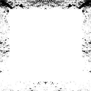 Grunge desenli siyah beyaz kare çerçeve