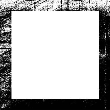 Siyah beyaz eski model. Grunge desenli soyut kare çerçeve