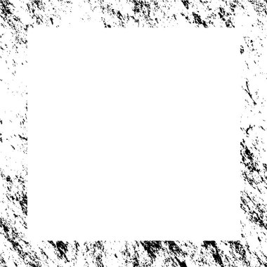 Sert siyah beyaz çerçeve. Grunge 'un geçmişi. Soyut doku etkisi. Vektör İllüstrasyonu. 