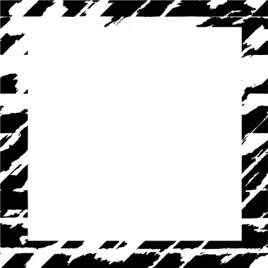 Tek renkli çerçeve, soyut siyah beyaz arkaplan. vektör illüstrasyonu   