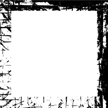 Boş alanı olan soyut grunge kare çerçeve, vektör illüstrasyonu