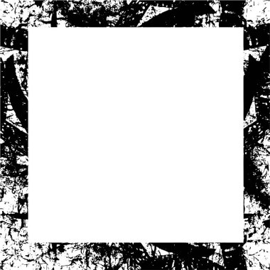 siyah ve beyaz grunge çerçeve arkaplanı, vektör illüstrasyonu 
