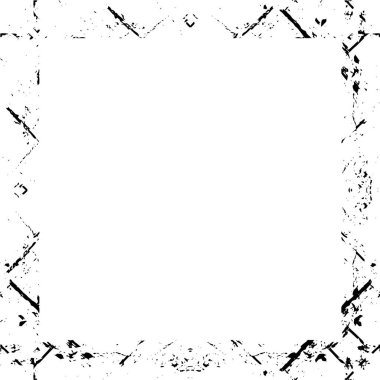 siyah ve beyaz grunge çerçeve arkaplanı, vektör illüstrasyonu 