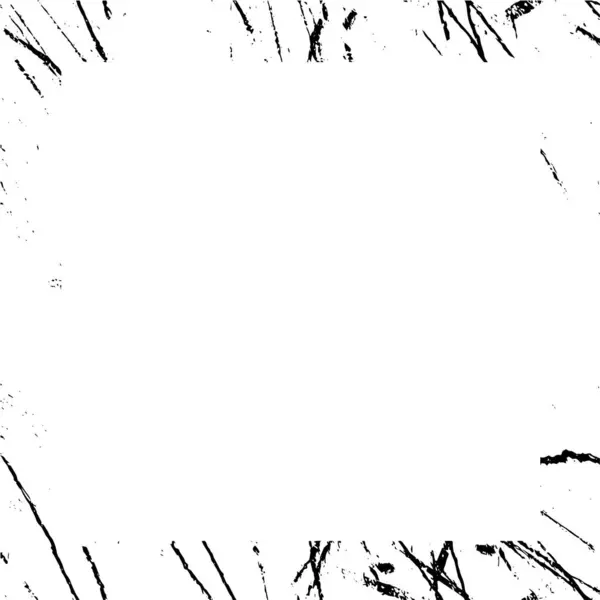 Siyah Beyaz Grunge Desenli Soyut Çerçeve — Stok Vektör