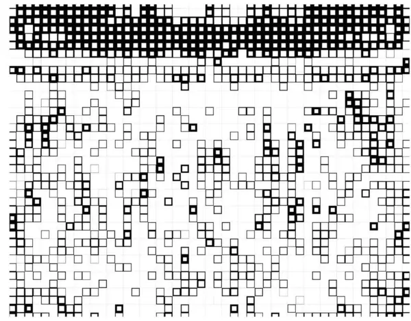 抽象ピクセル モザイク バックドロップ 黒と白の背景 — ストックベクタ