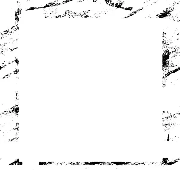 Fondo Vintage Blanco Negro Marco Cuadrado Abstracto Con Patrón Grunge — Vector de stock