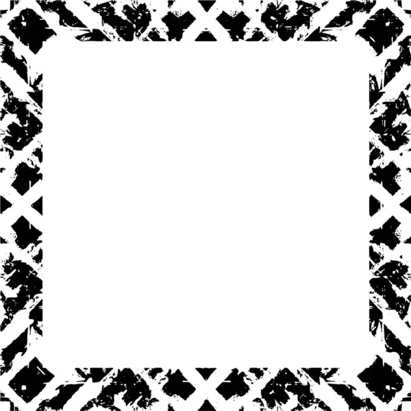 Black White Grunge Frame Background — Vettoriale Stock