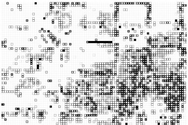 Kare dikdörtgen elementlere göre düzenlenmiş soyut mozaik. vektör mozaik kare deseni