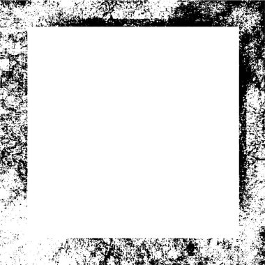 grunge desenli soyut siyah beyaz kare çerçeve