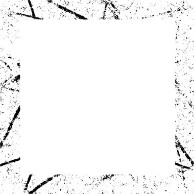 Siyah beyaz grunge desenli kare çerçeve 