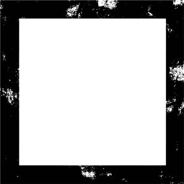 Sert siyah beyaz çerçeve. Grunge 'un geçmişi. Soyut doku etkisi. Vektör İllüstrasyonu. 