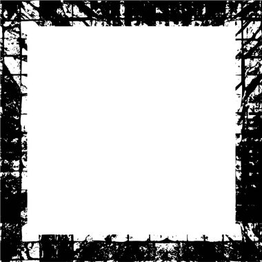 Black and white grunge frame background