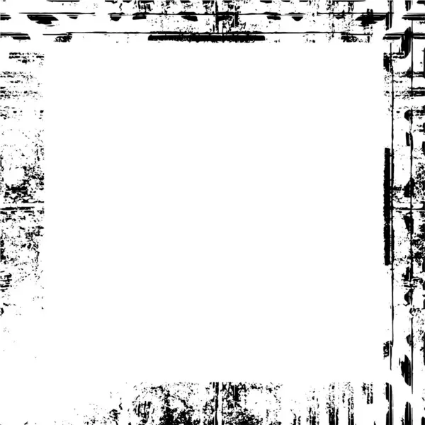 Abstract Black White Rough Frame Vector Illustration — Stock Vector