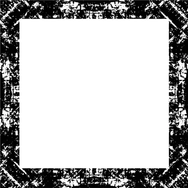 Black White Grunge Frame Background — Vector de stock