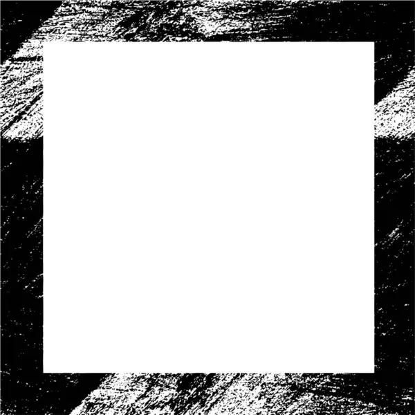 Ruw Monochroom Frame Grunge Achtergrond Samenvatting Van Het Structuureffect — Stockvector