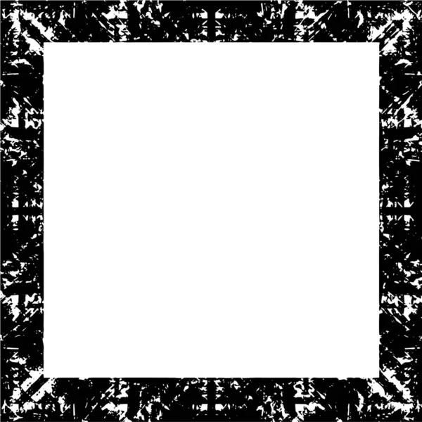Black White Grunge Frame Background — Stock Vector
