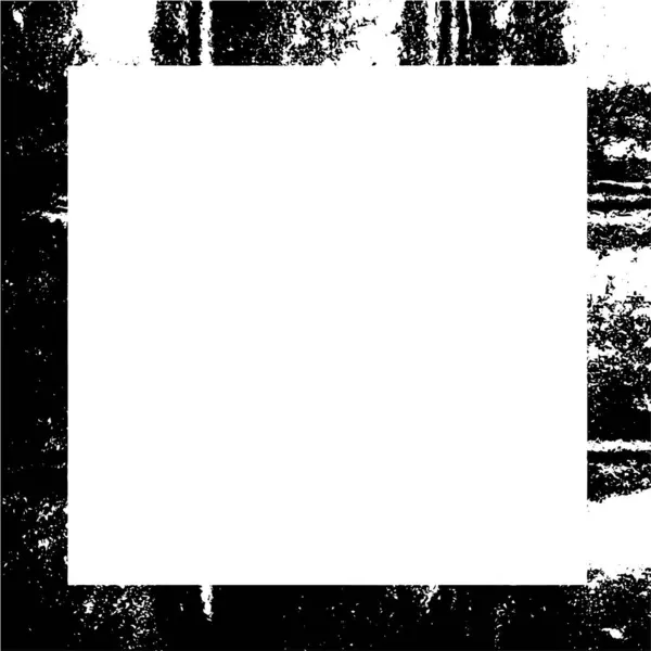 Zwart Wit Monochroom Frame Vintage Verweerde Achtergrond — Stockvector