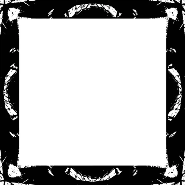 Black White Grunge Frame Background — Vector de stock