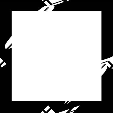 Siyah ve beyaz soyut çerçeve. vektör illüstrasyonu. 