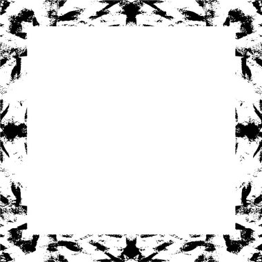 Siyah beyaz desenli sıkıntılı çerçeve 