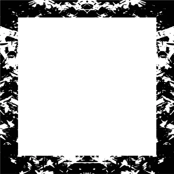 Гранжевий Фон Чорною Геометричною Рамкою — стоковий вектор