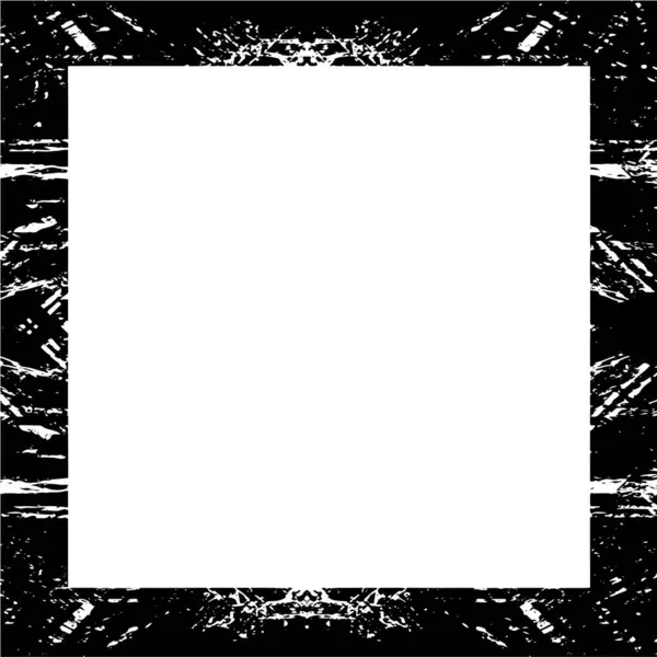 Fond Abstrait Texture Monochrome Cadre Noir Blanc Sur Fond Blanc — Image vectorielle