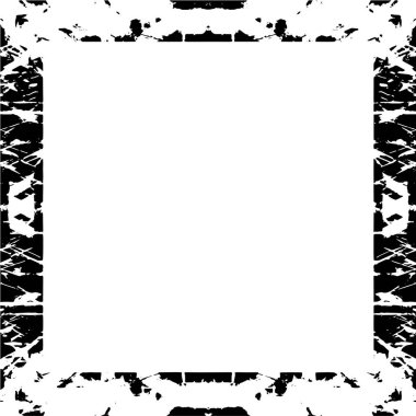 Siyah geometrik şekilli grunge çerçeve