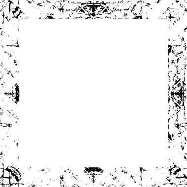 Siyah geometrik şekilli grunge çerçeve