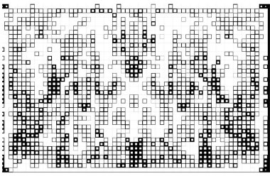Kare dikdörtgen elementlere göre düzenlenmiş soyut mozaik. vektör mozaik kare deseni