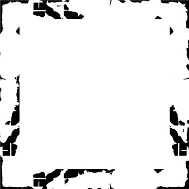 soyut siyah ve beyaz kabataslak desenli çerçeve, vektör çizimi