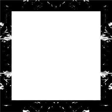 Siyah beyaz desenli sıkıntılı çerçeve