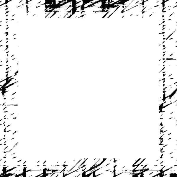 Black Mosaic Frame White Background — Stock Vector