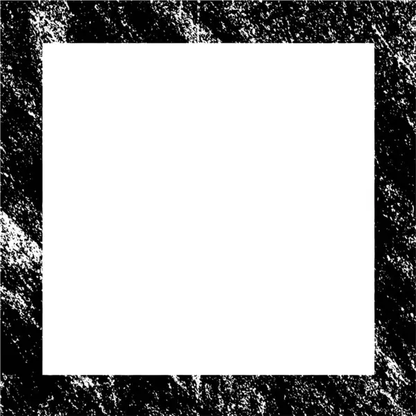 Abstrakcyjny Czarny Biały Szorstki Teksturowana Ramka Wektor Ilustracja — Wektor stockowy