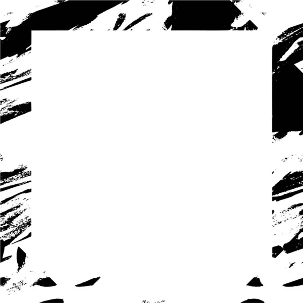 Abstrakcyjny Czarny Biały Szorstki Teksturowana Ramka Wektor Ilustracja — Wektor stockowy