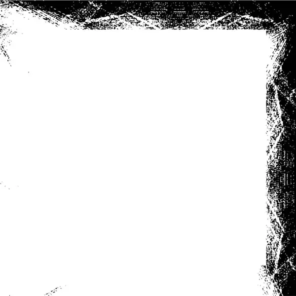 Грубая Монохромная Рамка Гранж Фок Абстрактный Текстурированный Эффект — стоковый вектор