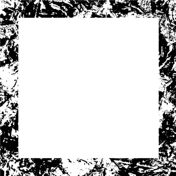 Moldura Monocromática Dura Fundo Grunge Efeito Texturizado Abstrato — Vetor de Stock